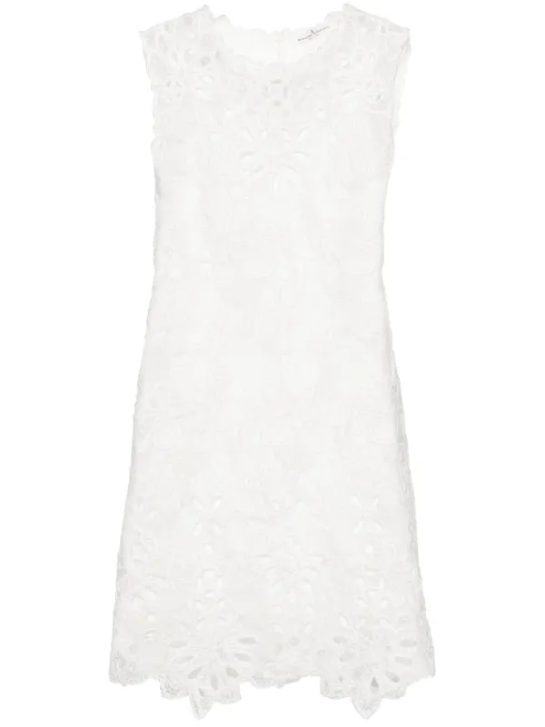 Ermanno Scervino Lace Mini Dress Neutrals FARFETCH AE