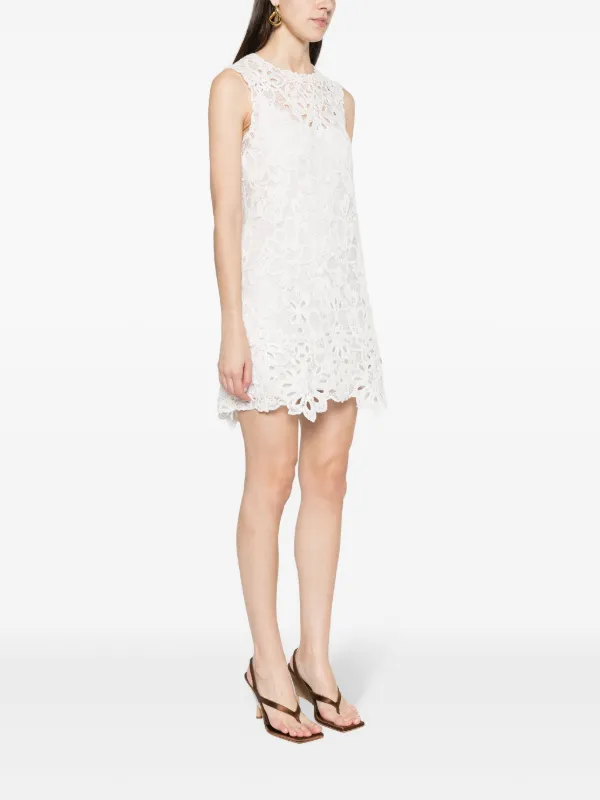 Ermanno Scervino Lace Mini Dress Neutrals FARFETCH AE