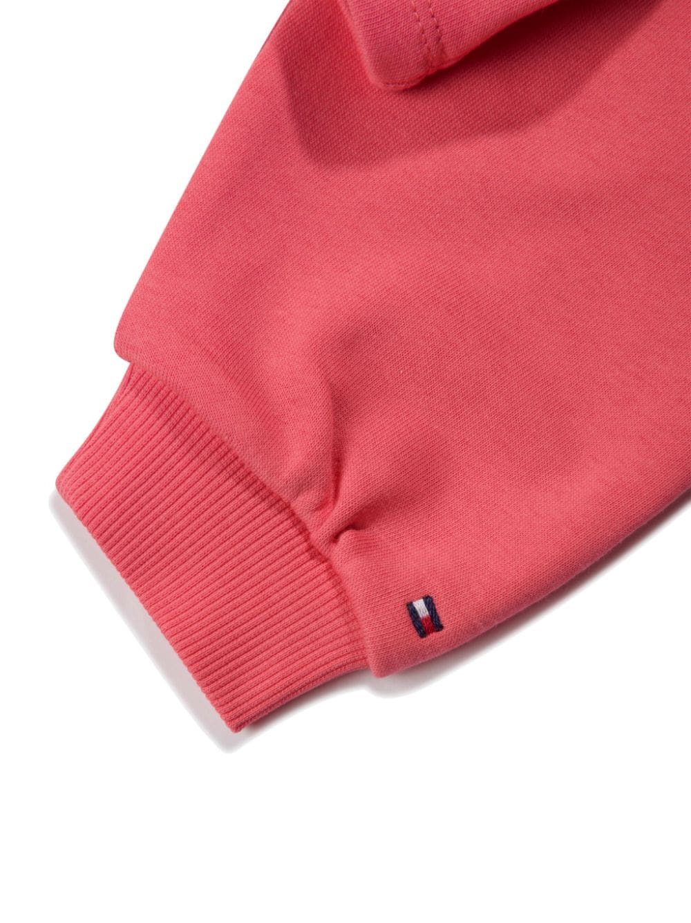 Shop Tommy Hilfiger Junior Logo-print Cotton Blend Hoodie In Pink