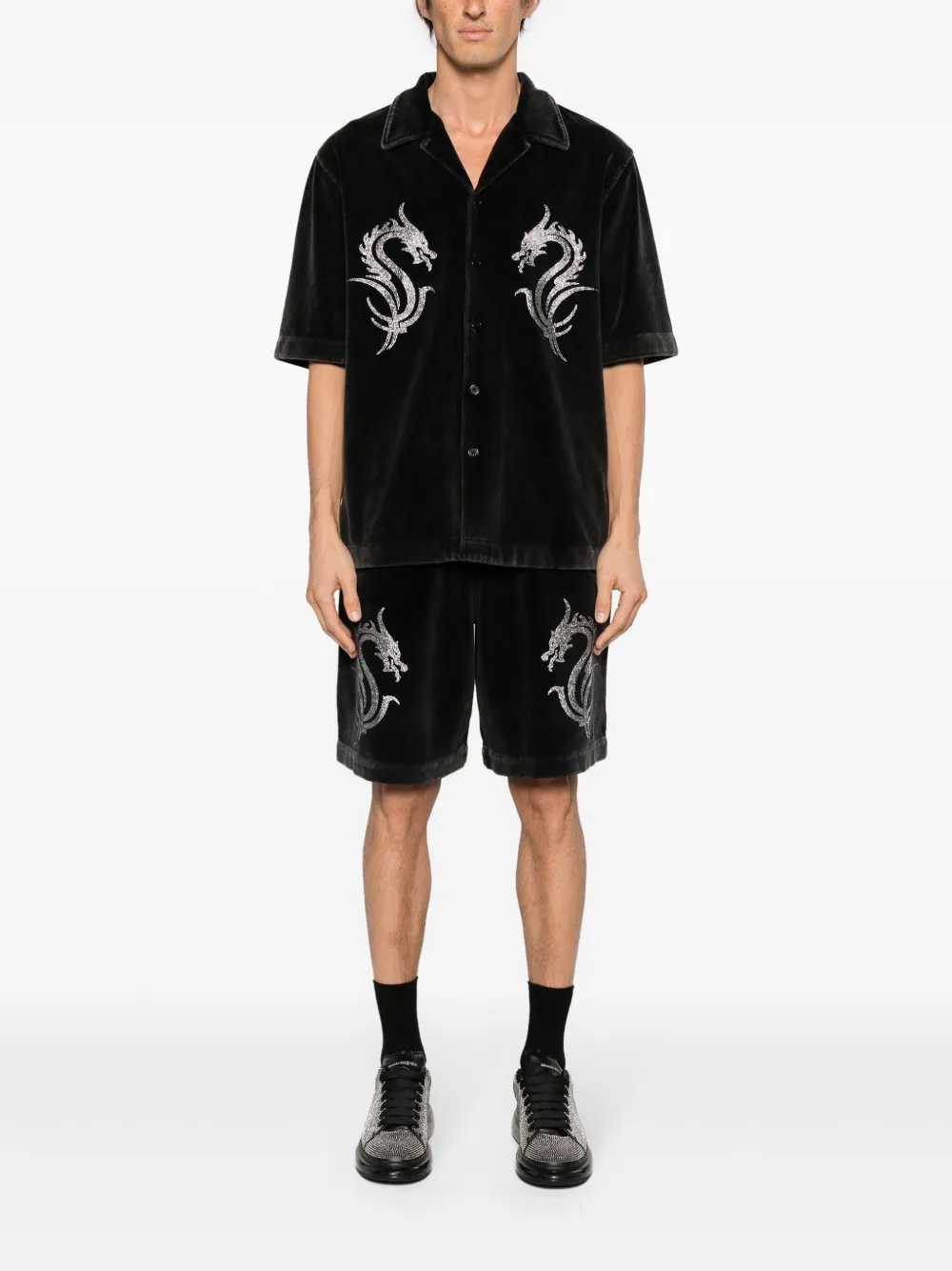Alexander Wang Fluwelen shorts - Zwart
