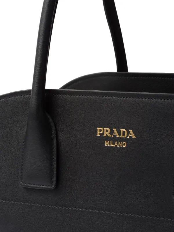Prada medium leather tote bag women Leather OS Black