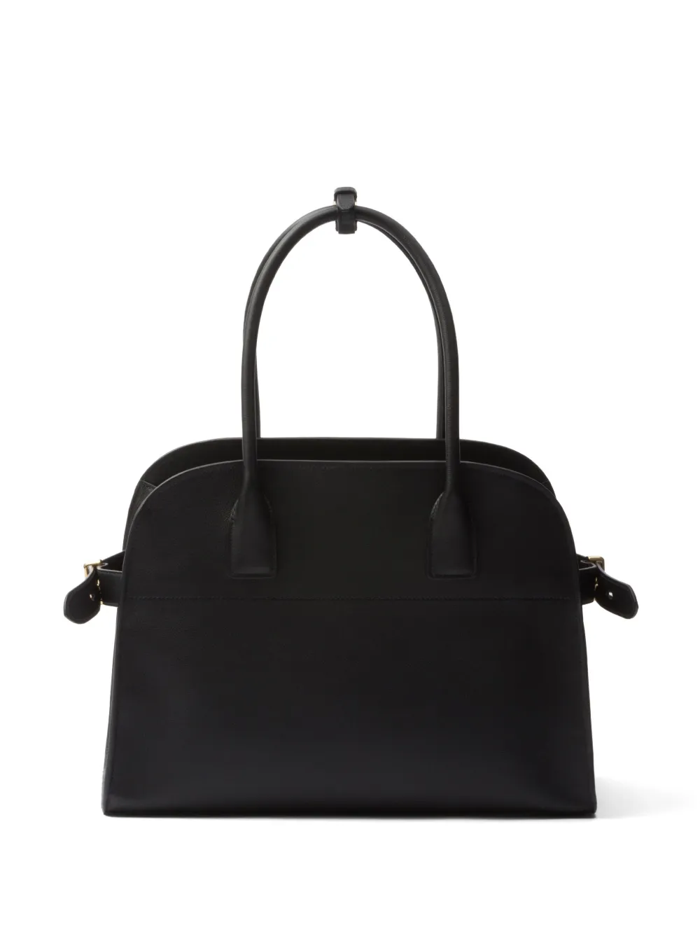 Shop Prada Medium Leather Tote Bag In Black