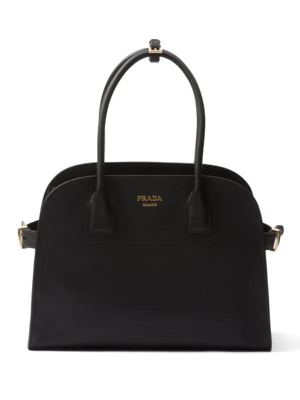 Prada Medium Leather Tote Bag Black FARFETCH AU