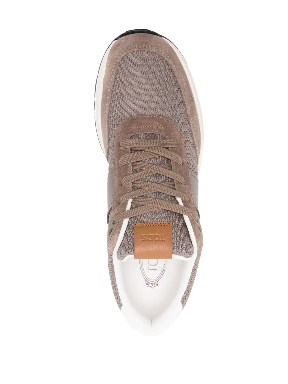 Tod's logo-debossed suede sneakers Brown