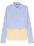 GCDS striped tape shirt - White