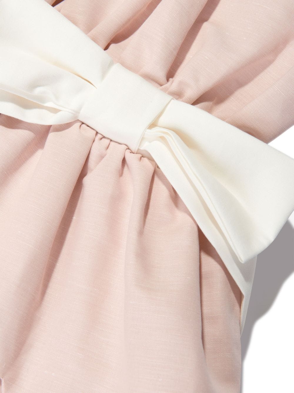 Shop Jessie And James Ruffle Bow Cotton Dress In Pink