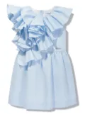 JESSIE AND JAMES asymmetric ruffled sleeveless dress - Blue