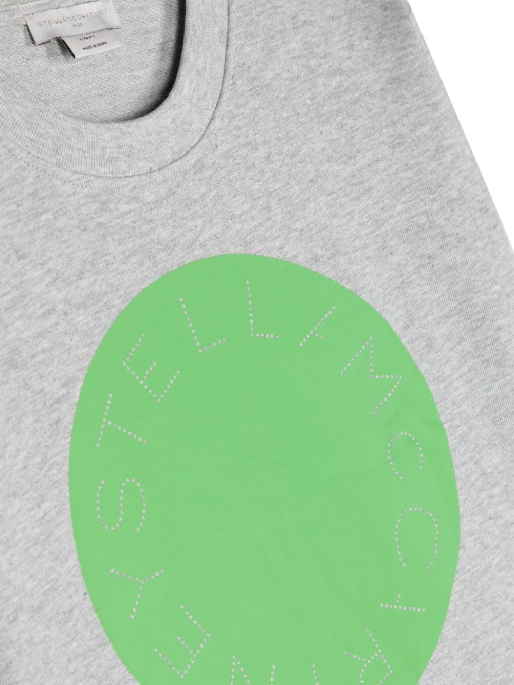 Shop Stella Mccartney Logo-print Cotton Sweatshirt In Grey