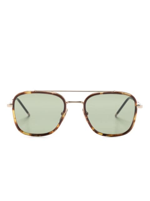 Thom Browne Eyewear tortoiseshell-detailed pilot-frame sunglasses
