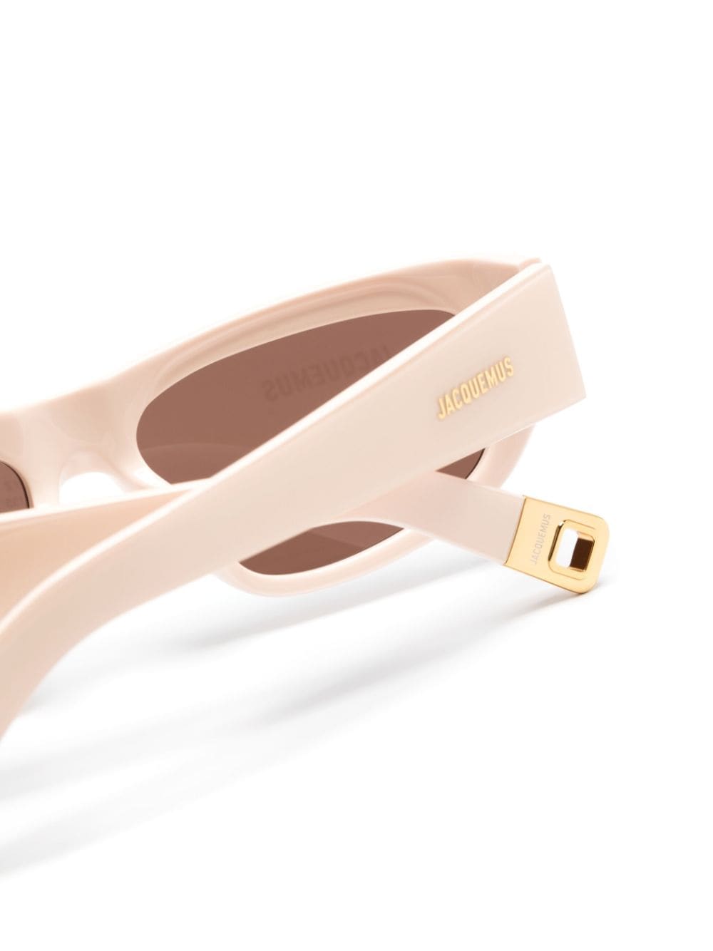 Shop Jacquemus Rectangle-frame Sunglasses In Pink