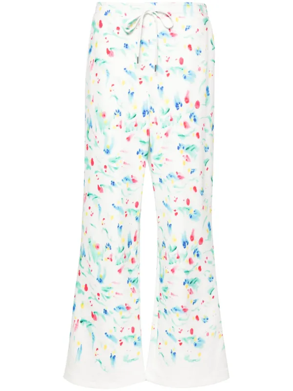 【関税＆送料込み】Marni Flared Trousers With Floral Print Women's Trousers and Shorts | Official Online Store | Marni