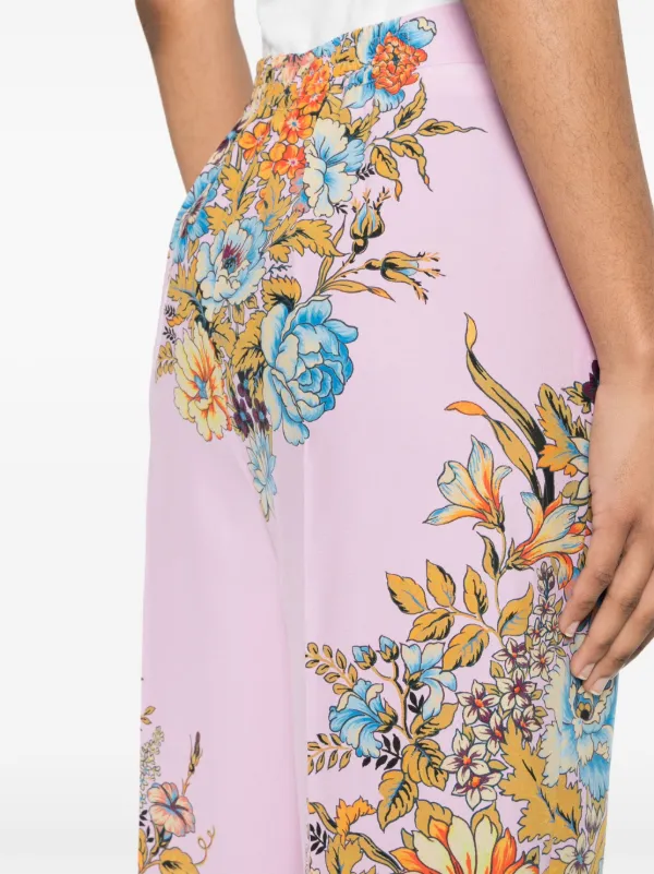ETRO フローラル ストレートパンツ | ピンク | FARFETCH JP