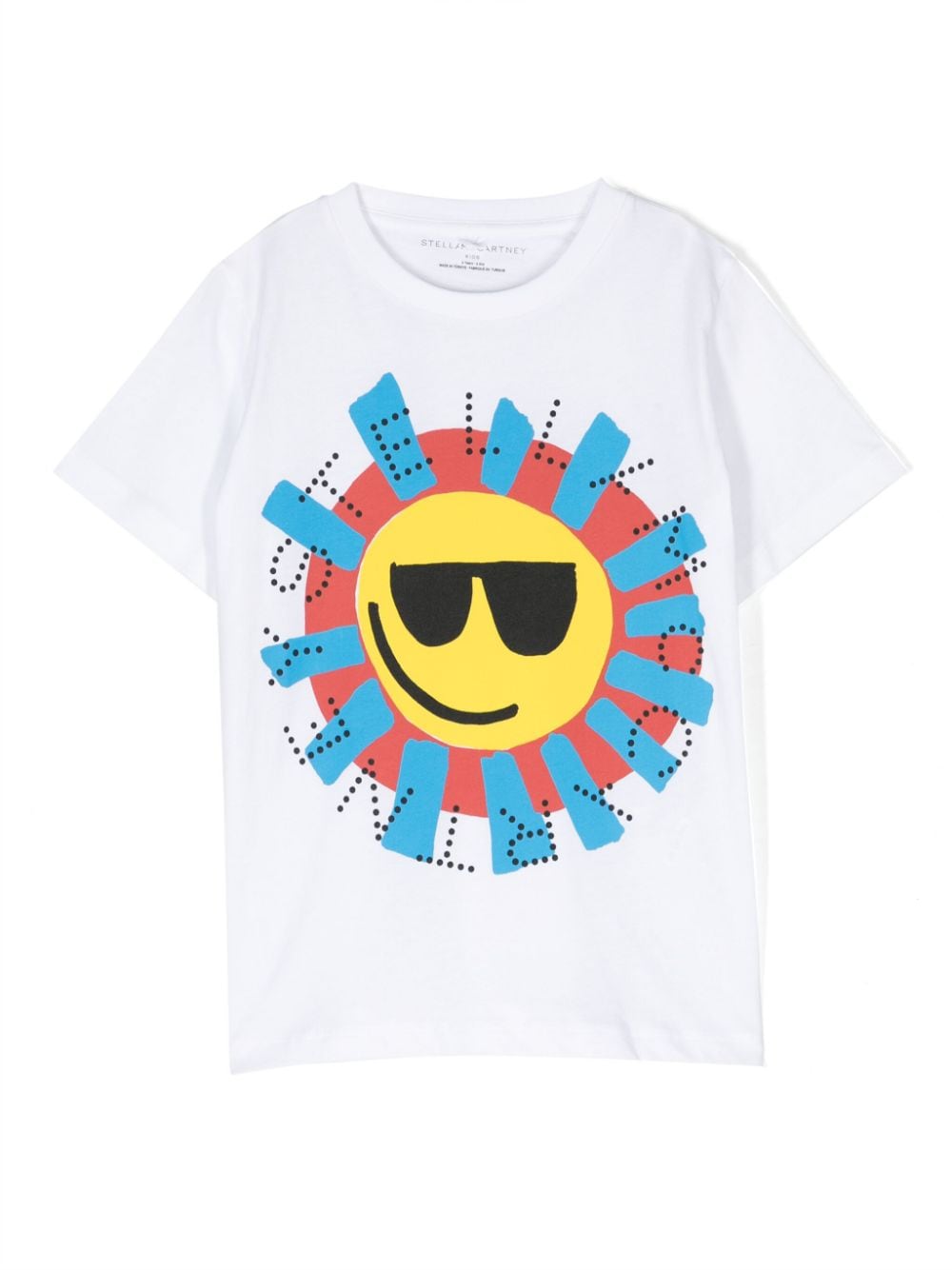 Stella Mccartney Kids' Sun-print Cotton T-shirt In White