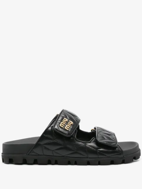 Miu Miu matelassé leather sandals