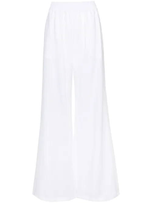 Pantalon en lin à coupe ample - Fabiana Filippi - Modalova
