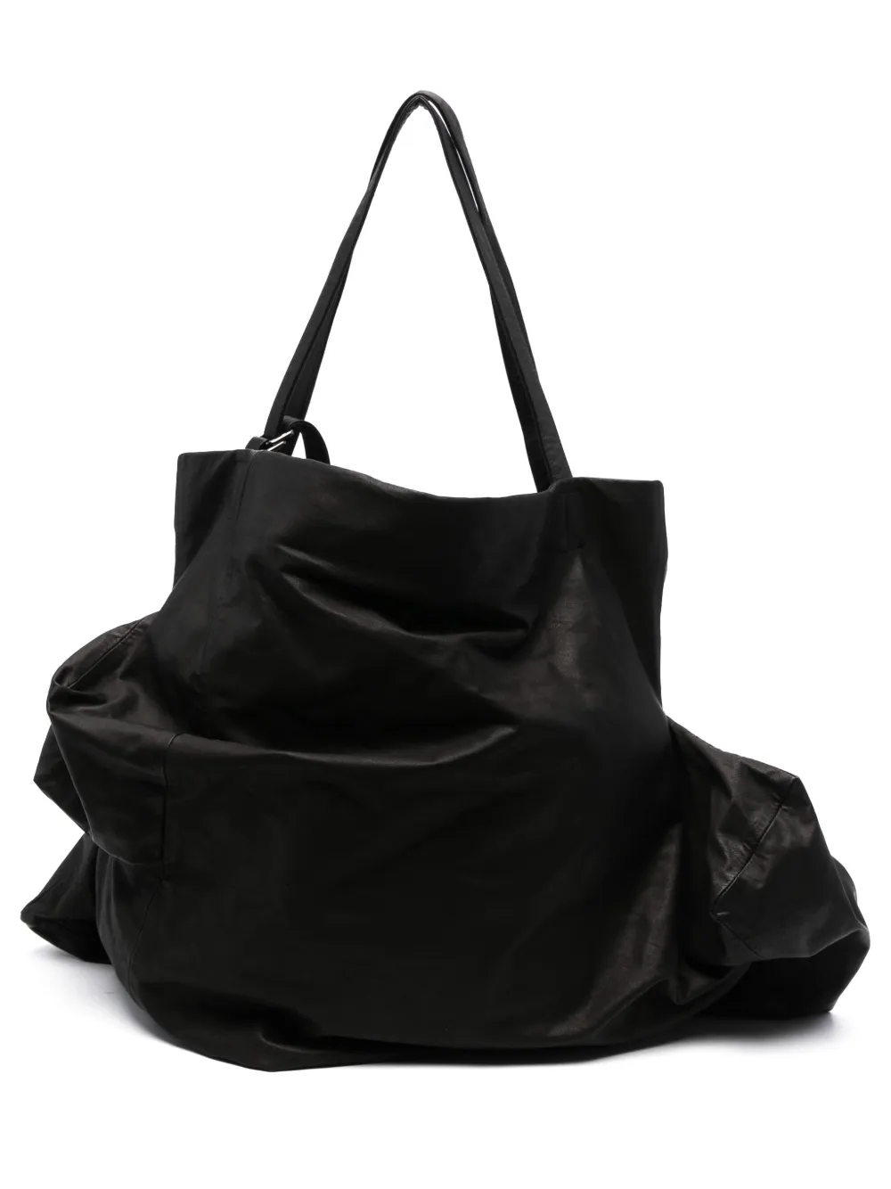 Unevenness leather tote bag