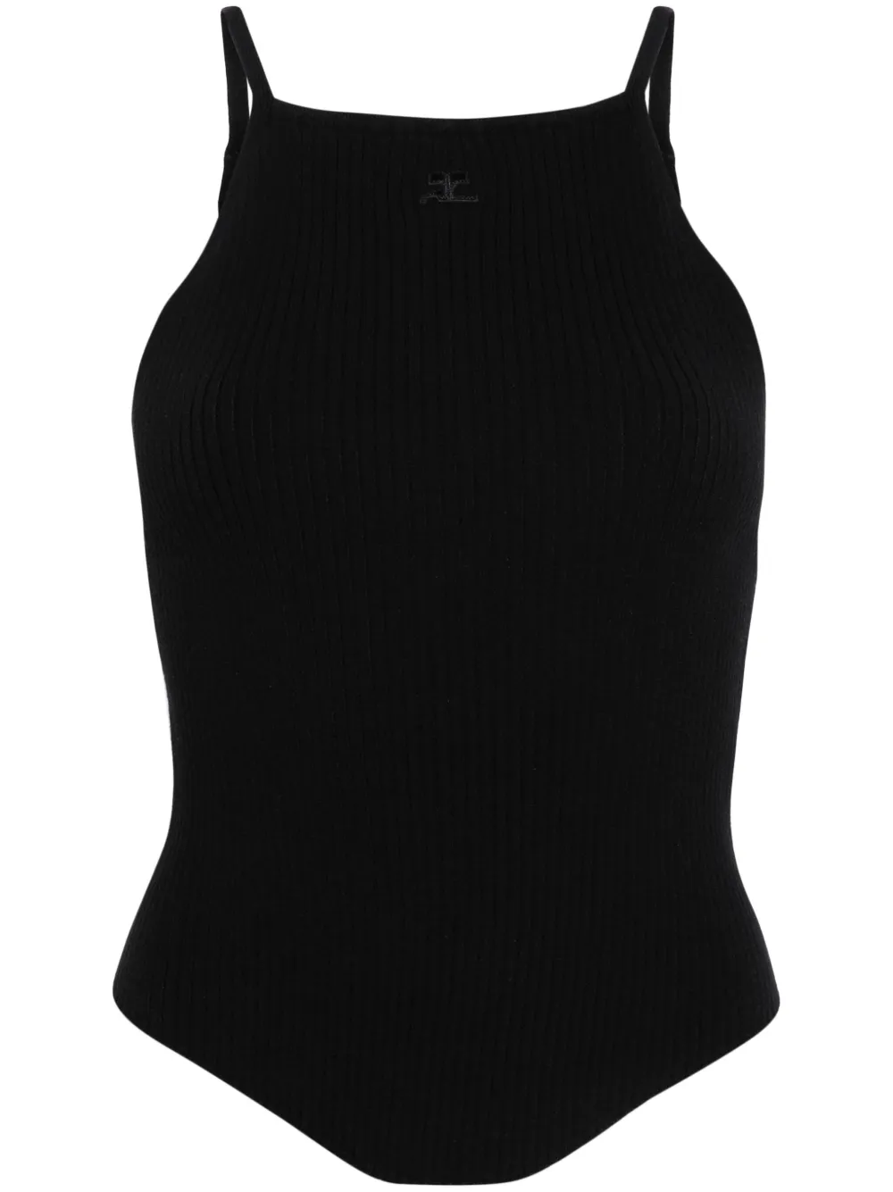 Courrèges Holistic tanktop met logopatch Zwart