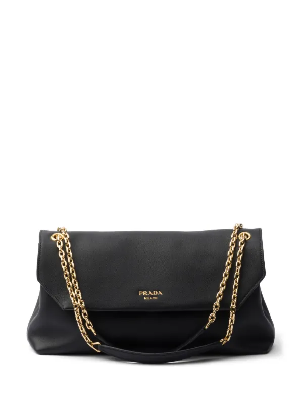 Prada medium leather shoulder bag sale