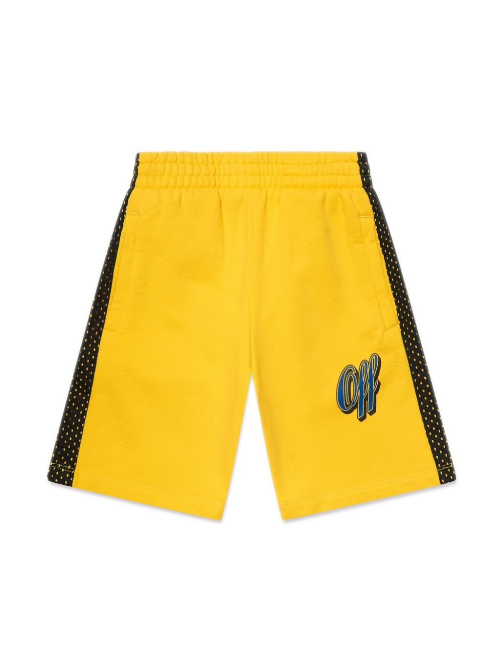 Off-white Kids' Off-print Track Shorts In Yellow