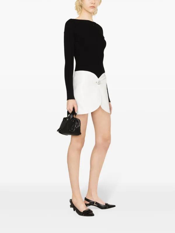Courrèges Ellipse Vinyl Mini Skirt | White | FARFETCH HK