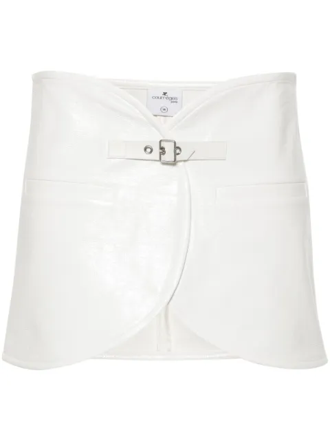 Courrèges Ellipse vinyl mini skirt