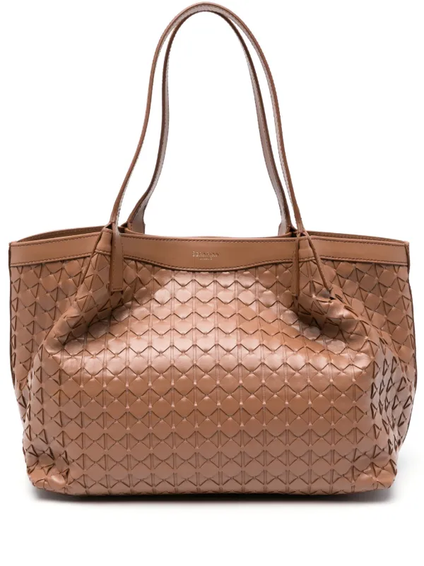 Serapian Small Secret Tote Bag in Brown