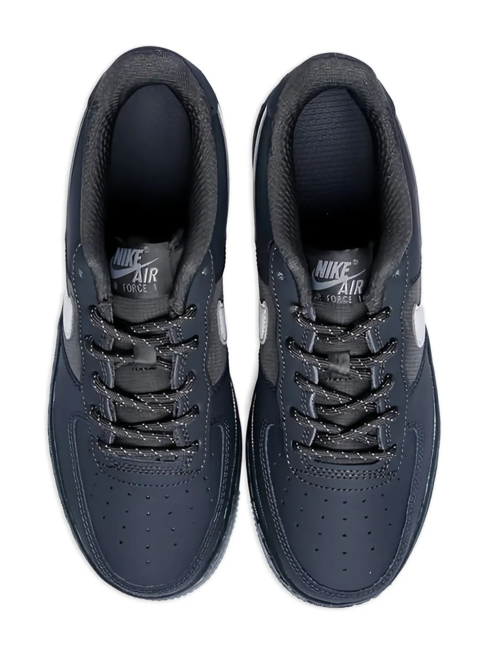 Nike Kids Air Force 1 "Reflective Swoosh" sneakers Grey