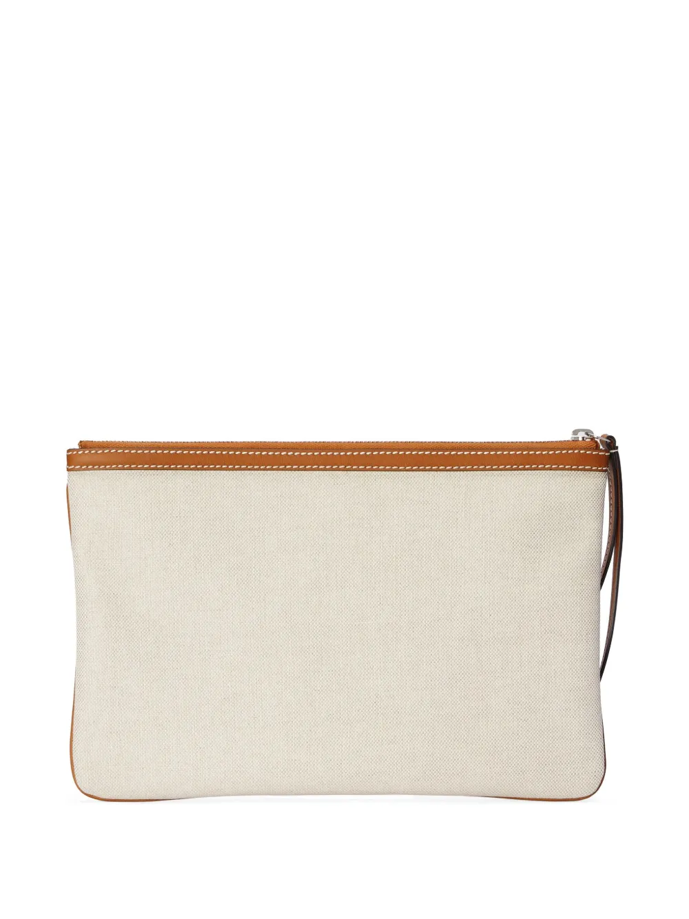 Gucci Logo-print Canvas Clutch Bag In Neutrals