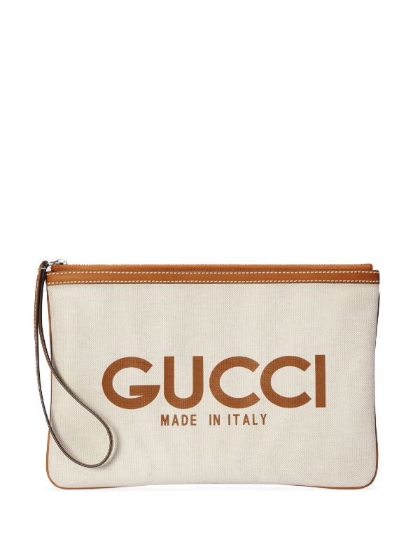 Gucci store canvas clutch