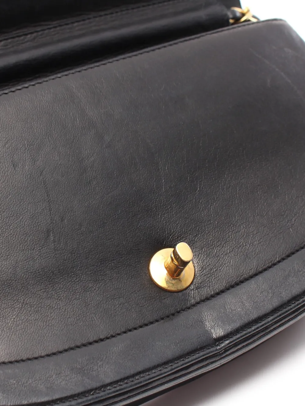 Pre-owned Chanel 1980s Half Moon Shoulder Bag In Black