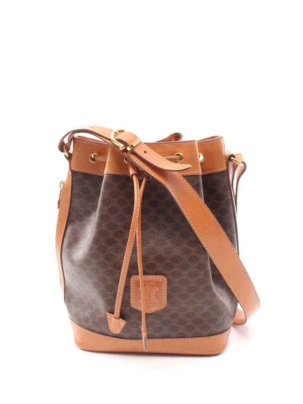 C line Pre Owned 2000s Macadam Canvas Bucket Bag Farfetch