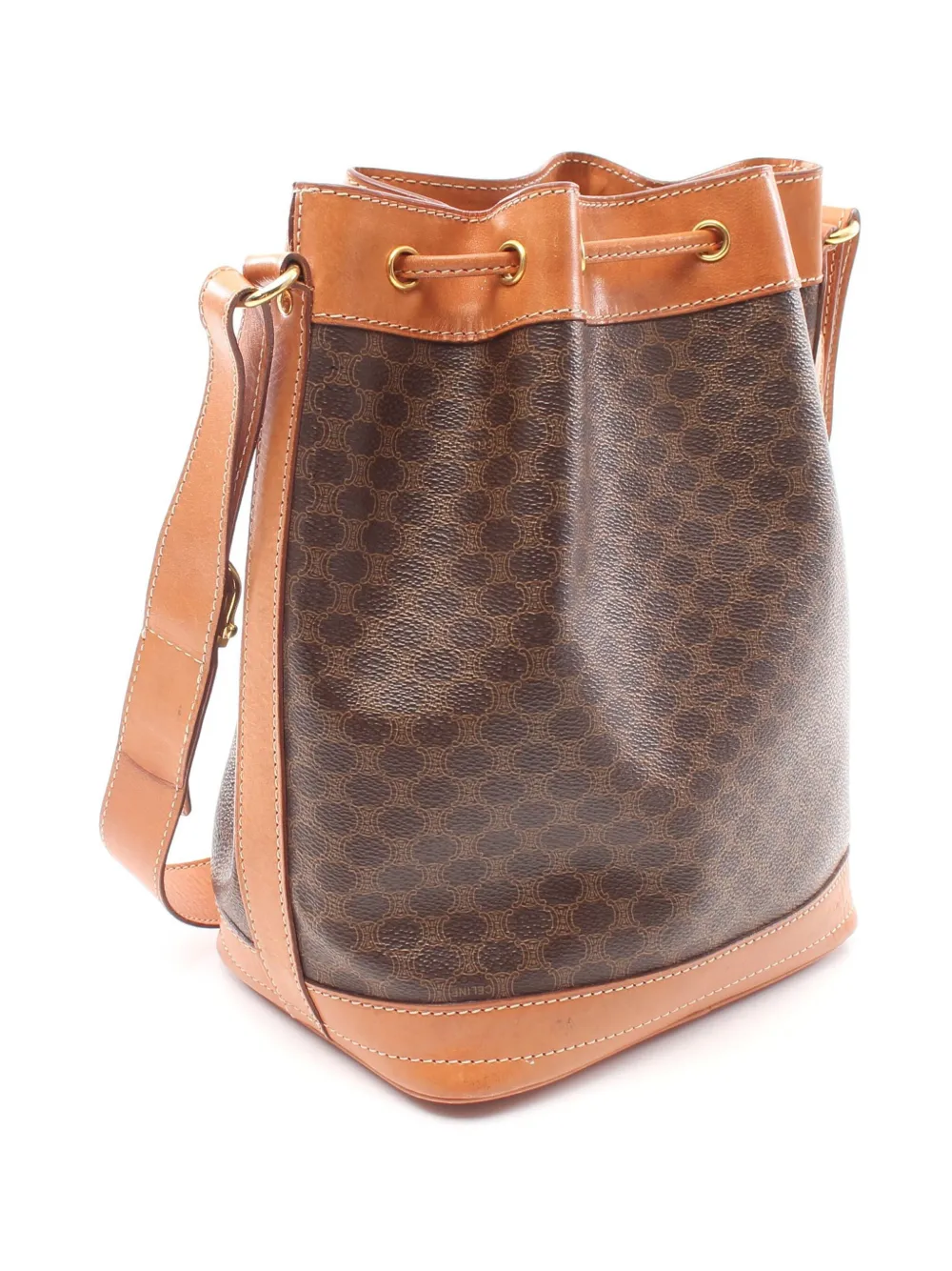Céline Pre-Owned 2000s Macadam canvas bucket-tas - Bruin