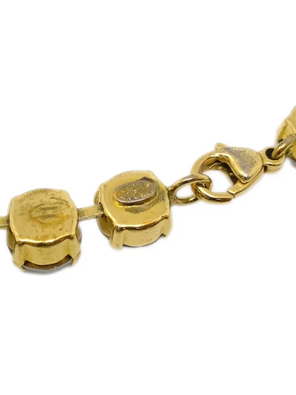 CHANEL Pre-Owned 1995 クリスタル ココマーク ブレスレット 