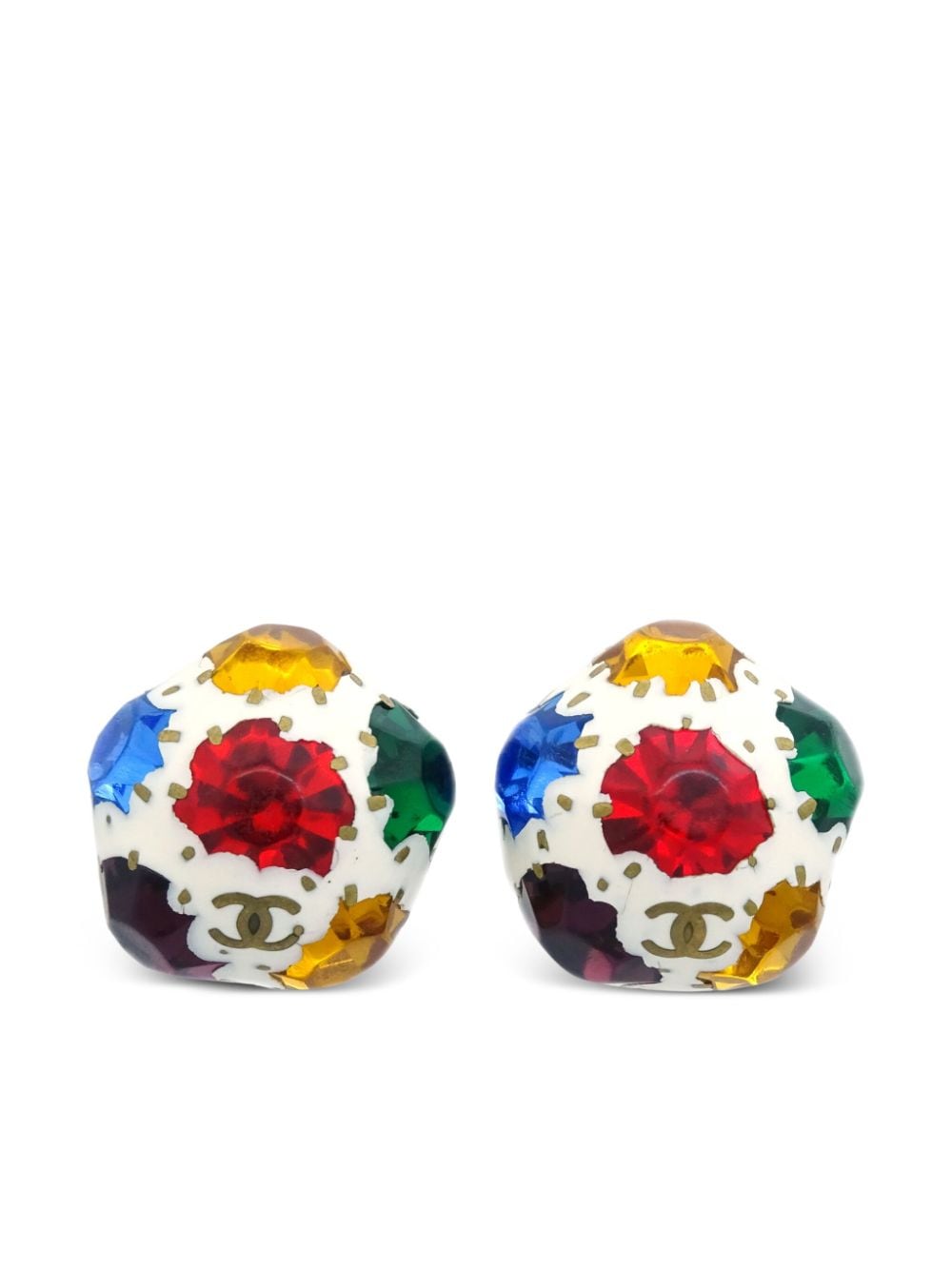 Image 1 of CHANEL Pre-Owned 1998 CC clip-on earrings