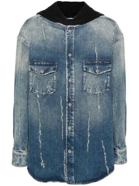 Dolce & Gabbana hooded denim coat Men