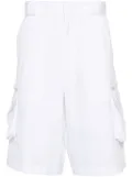 Prada enamel triangle-logo cargo shorts - White