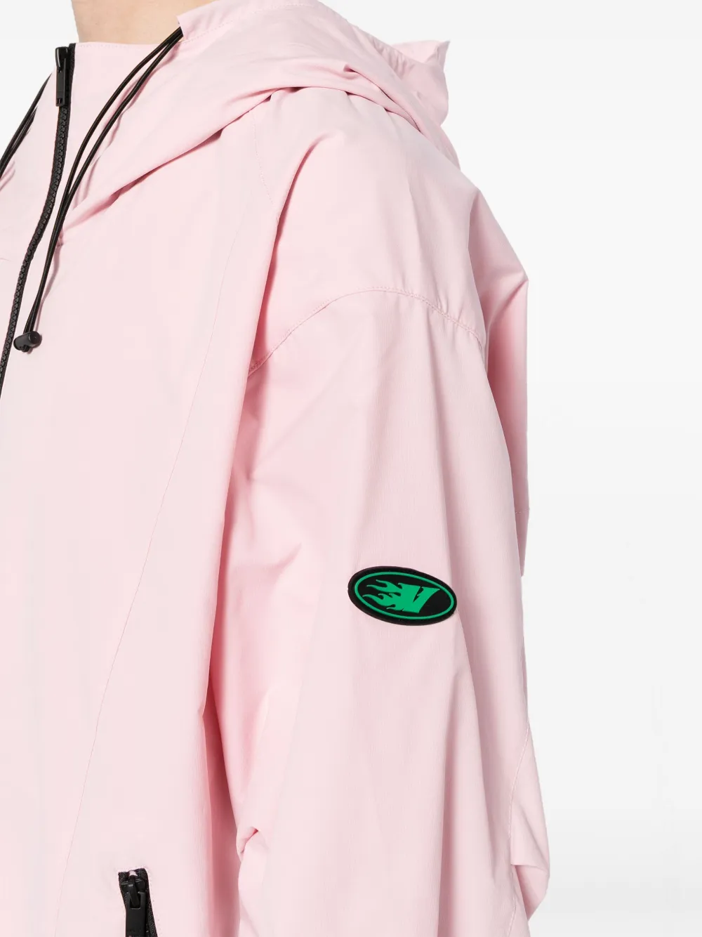 Shop Five Cm Zip-up Hooded Windbreaker In Pink