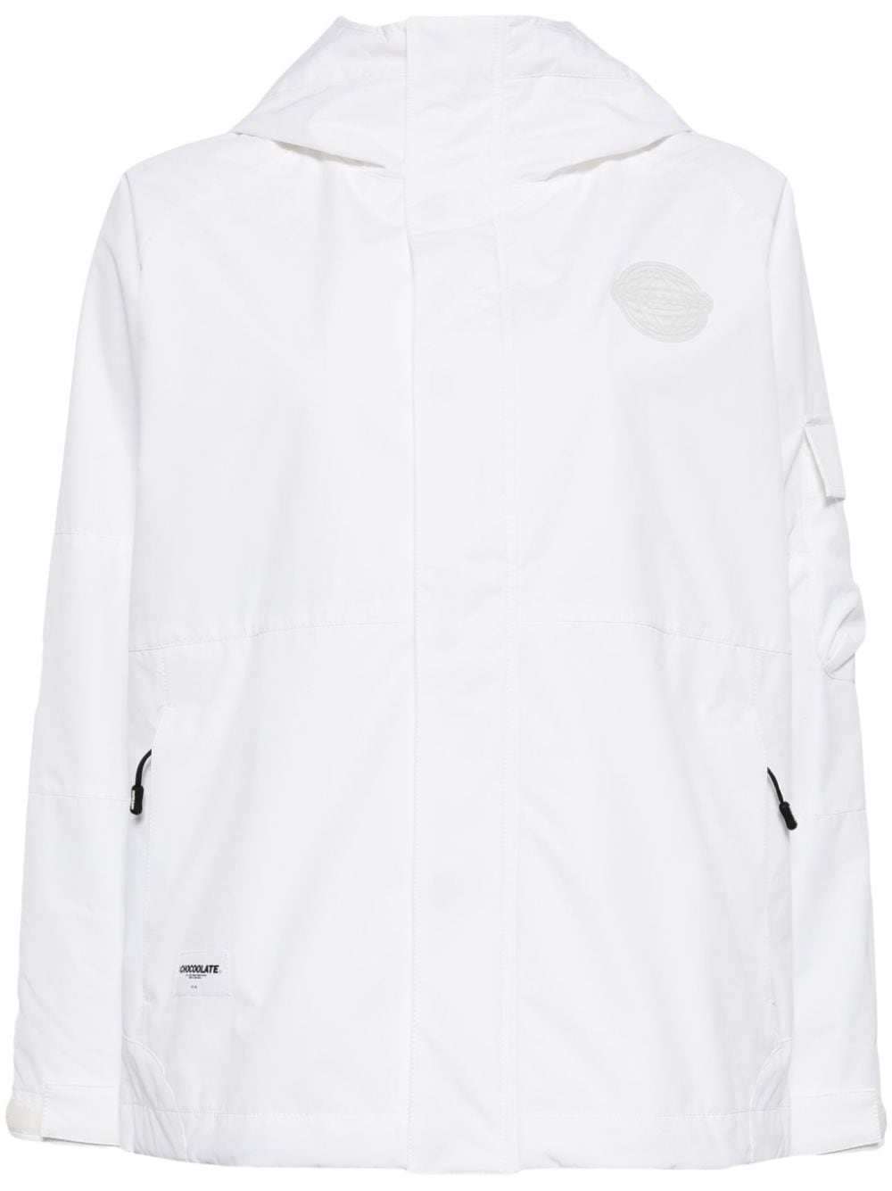 CHOCOOLATE logo-appliqué hooded jacket - Bianco