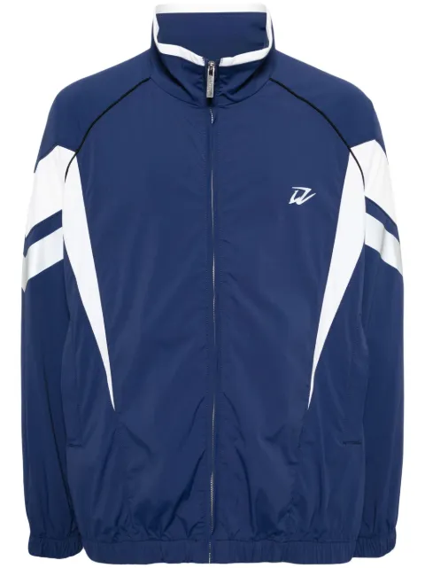 izzue logo-print panelled jacket