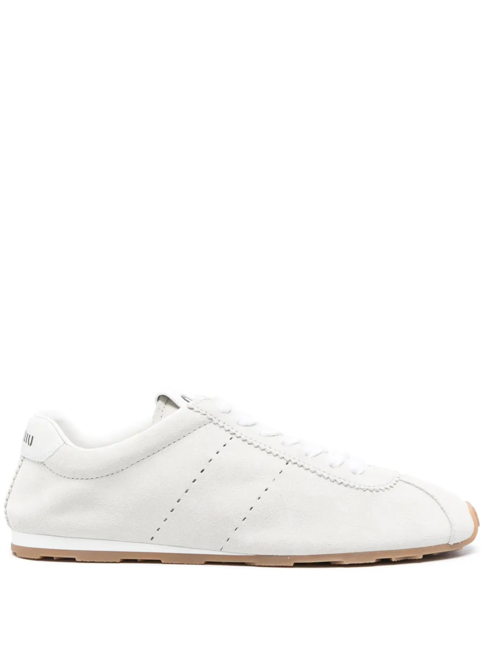 Miu Miu suede lace-up sneakers | Neutrals | Image 1