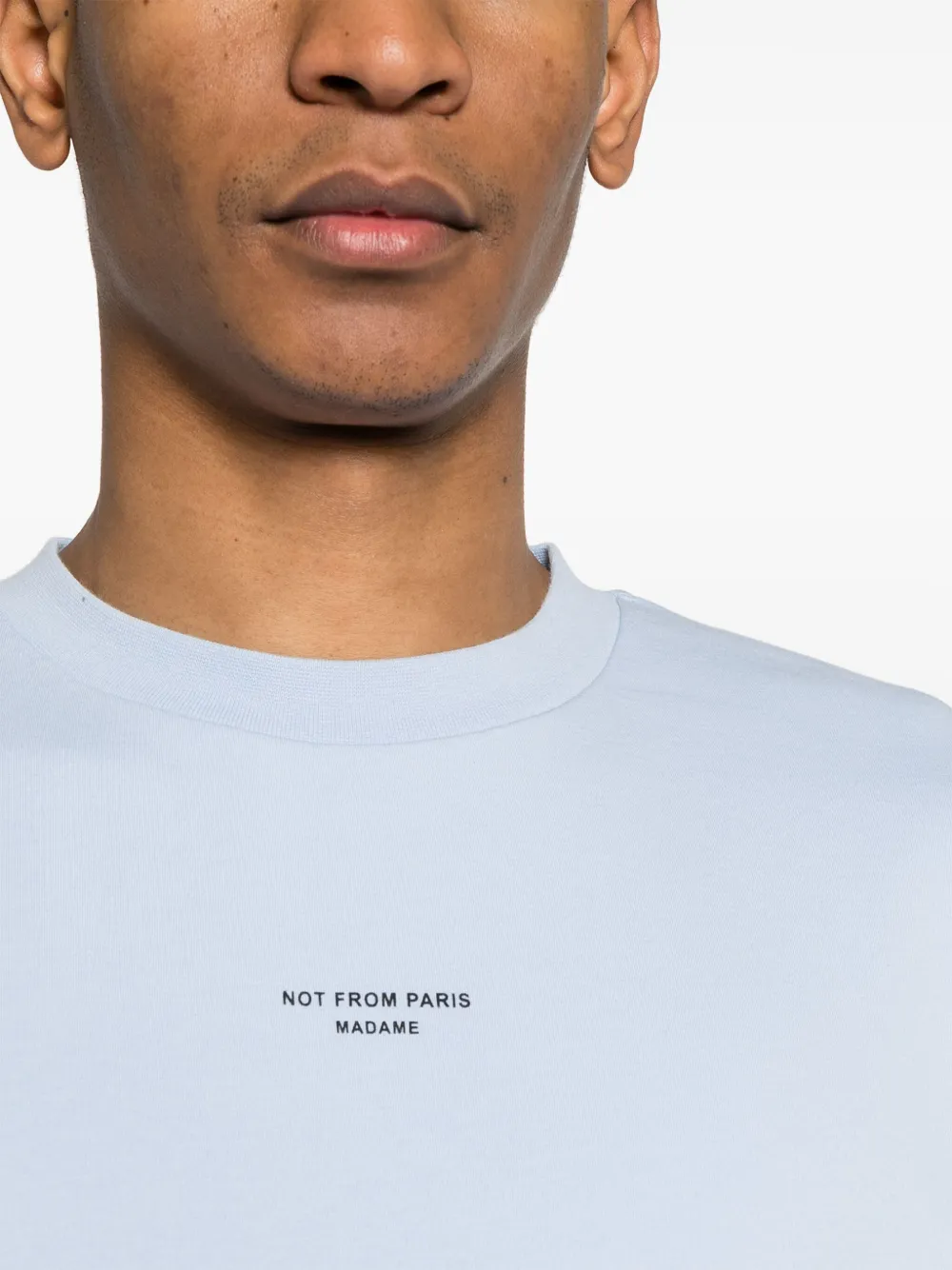 Drôle De Monsieur T-shirt met tekst Blauw