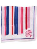 Mulberry striped organic-silk scarf - Pink