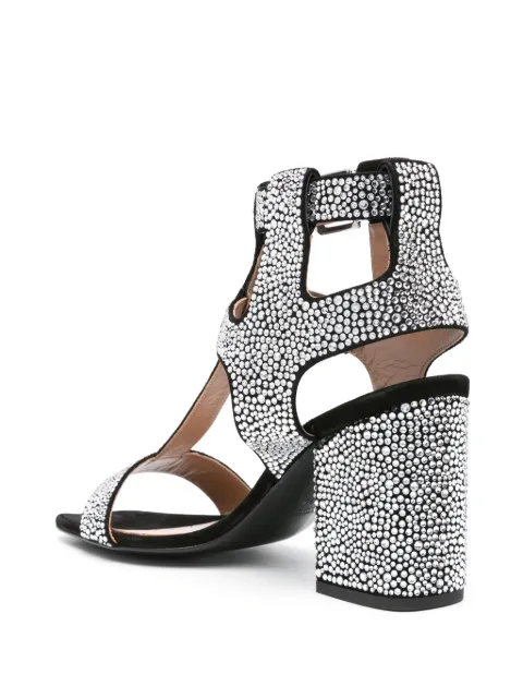 Laurence Dacade Sandra 90mm crystal-embellished sandals SANDRABLACKSILVER - 2
