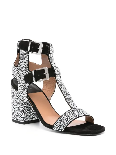 Laurence Dacade Sandra 90mm crystal-embellished sandals SANDRABLACKSILVER - 1