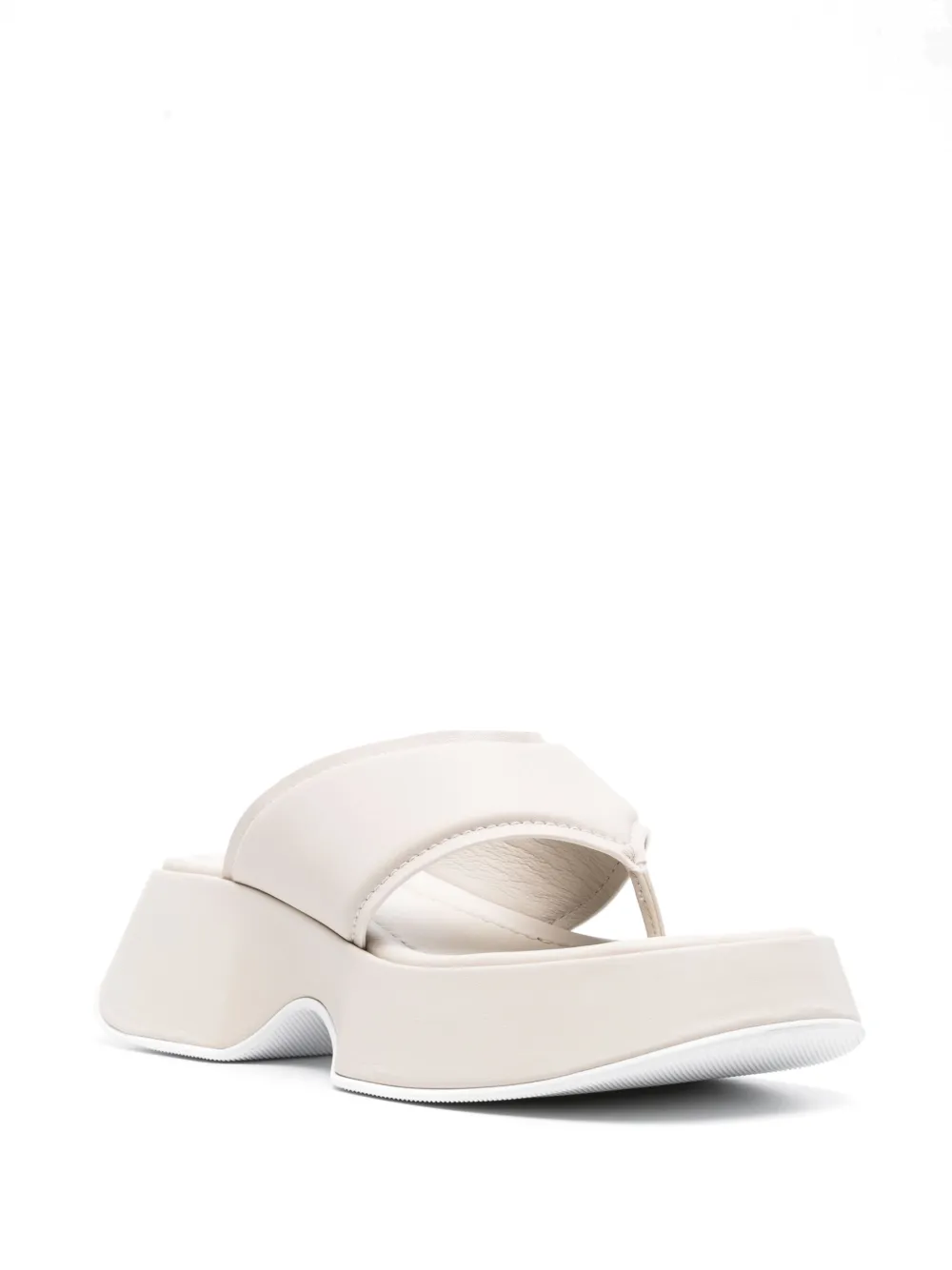 Vic Matie 60mm padded leather platform sandals - Beige