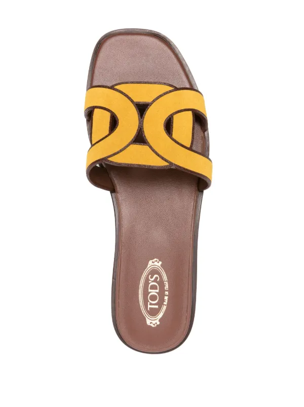 ＊TOD'S＊Laser-cut leather slides Tod's Tod's Laser-Cut Open-Toe Sandals - Shoes - Compare