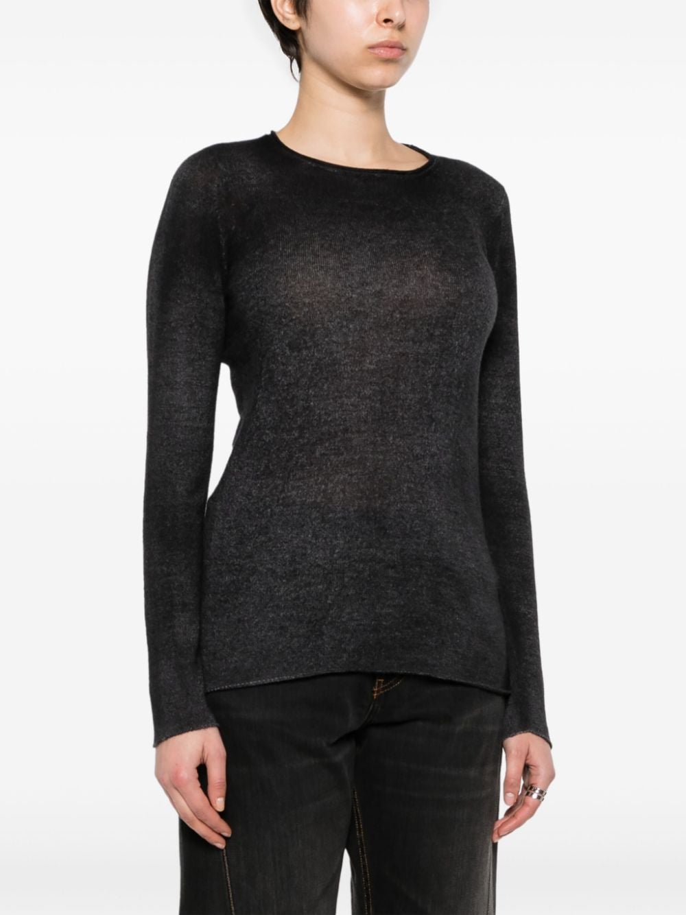 Shop Avant Toi Cashmere Knitted Jumper In Black