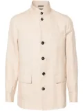 Zegna linen-blend shirt jacket - Brown