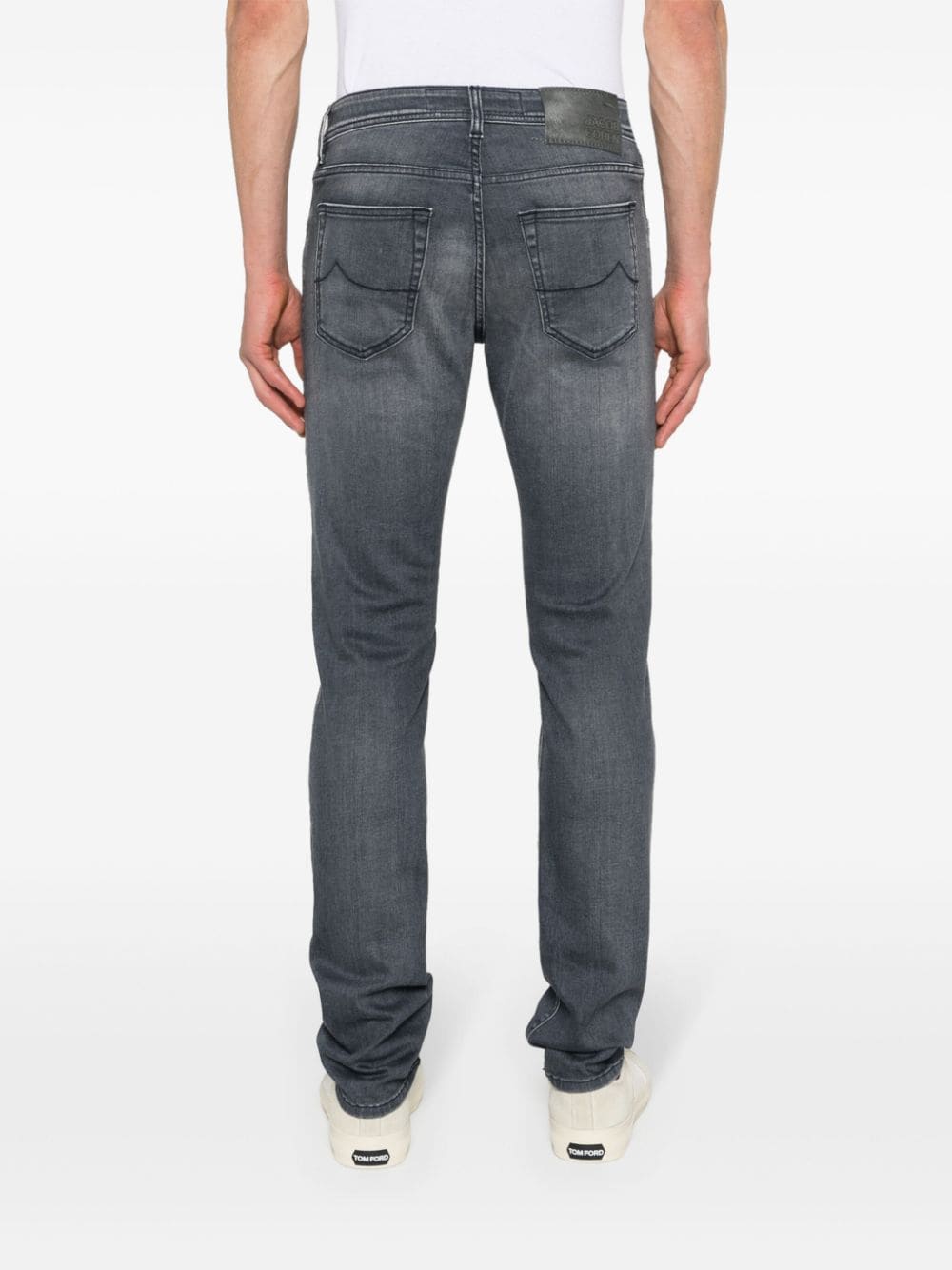 Shop Jacob Cohen Mid-rise Slim-fit Jeans In 灰色