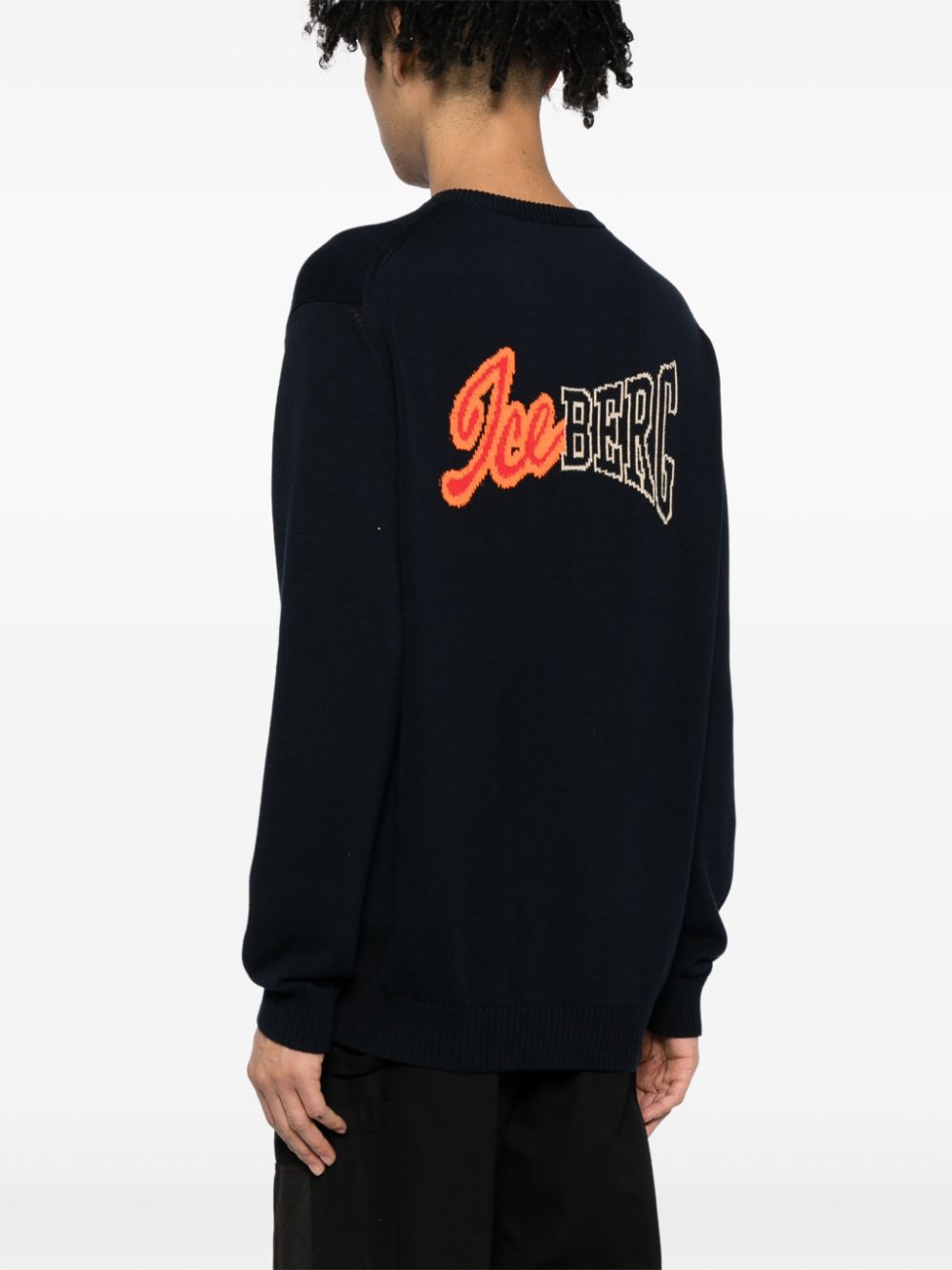 Shop Iceberg X Peanuts Cotton Crew Neck Jumper In Blue